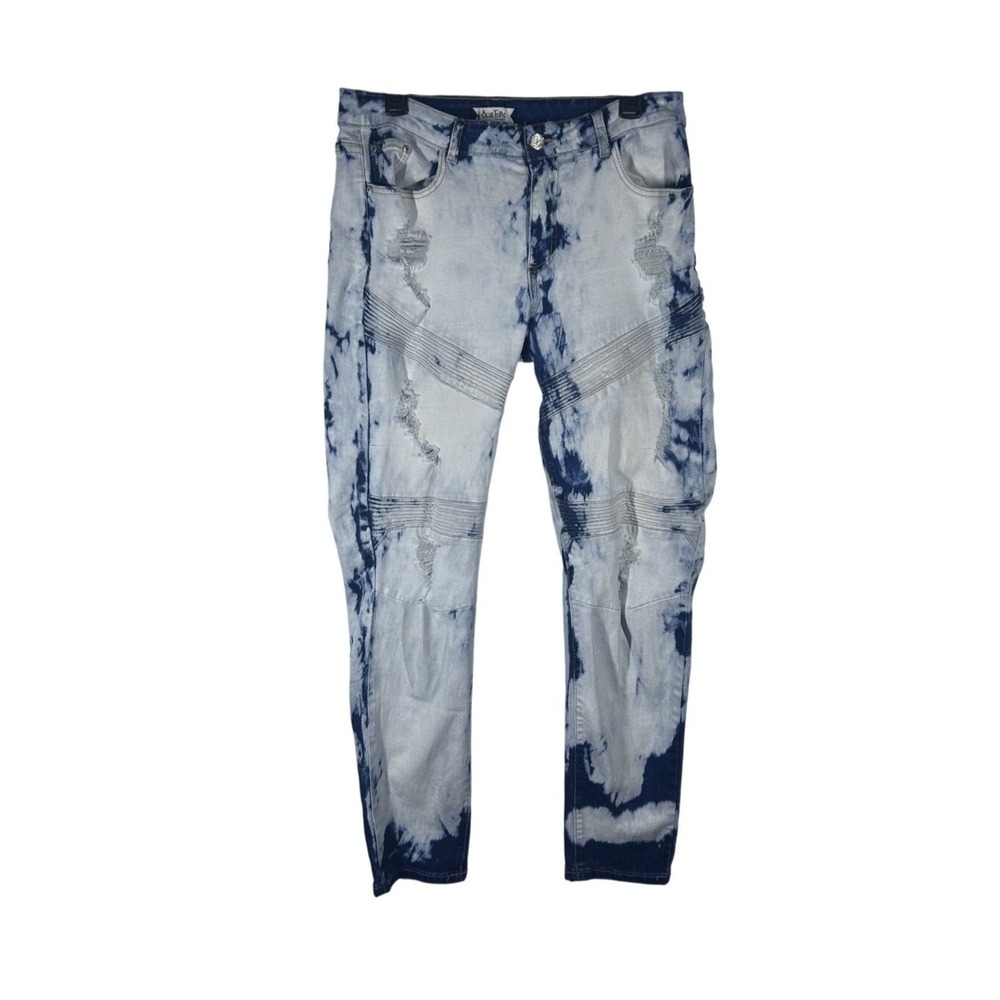 Blue Topic Jeans‎ Women's Size 13 Blue Distressed Ripped Acid Wash Denim